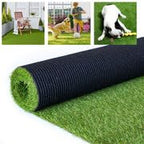 Artificial Grass 0.8 Inch Fake Turf Customizable Size 7FT x 73FT