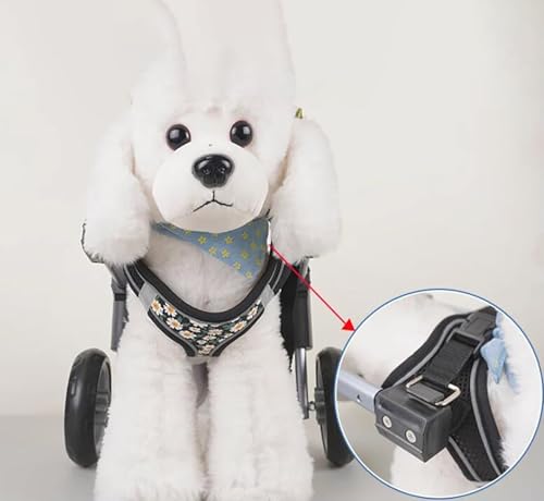 Adjustable Dog Wheelchair for Injured Pets - Full Support Mobility Aid for Front & Back Legs - Durable Aluminum Rehabilitation Cart for Enhanced Mobility