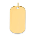 14K Yellow Gold Plain .035 Gauge Engraveable Dog Tag Disc Charm Pendant