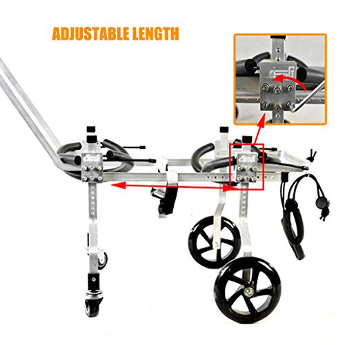 Adjustable Dog Wheelchair for Back Legs, Full Support Pet Mobility Cart, Strollers for Canine Rehabilitation, Lightweight & Durable Dog Wheelchair for Easy Movement