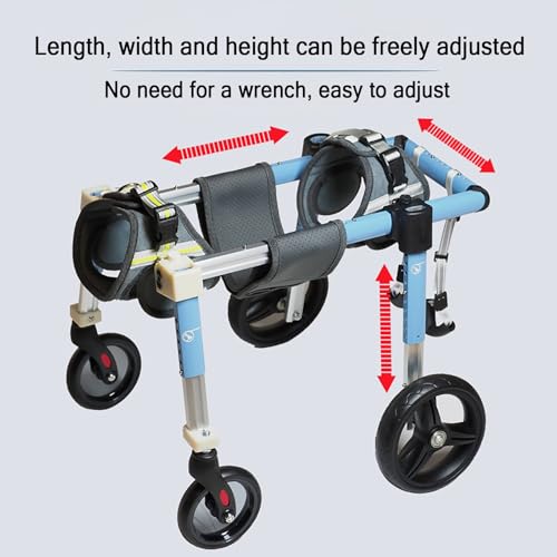 Adjustable Dog Wheelchair for Back Legs, Full Support li Aid for Mum to Lar Dogs, Hip Brace & Pet Wheel Chair for Enhanced li & Independence