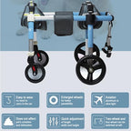 Adjustable Dog Wheelchair for Back Legs, Full Support li Aid for Mum to Lar Dogs, Hip Brace & Pet Wheel Chair for Enhanced li & Independence