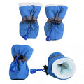 4 Antiskid Puppy Shoes Pet Protection Soft-Soled Pet Dog Shoes Winter Prewalkers Soft Supplies Pet Paw Care (Colour: Blue Size : 1 Code) (Blue 7 Code)