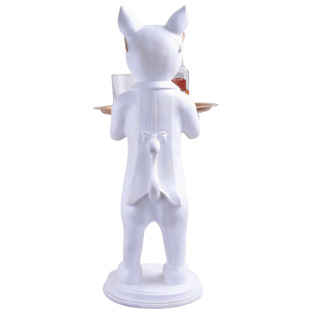 ADI_Crafts Cool Dog Showpiece with Plate for Home Décor Item | Kitchen,Bedroom,Office,Dinning Table Decorative Item -09