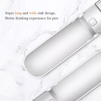 420ml Foldable Dog Water Bottle Leakproof Pet Drinking Bottle for Dogs Outdoor Portable Dog Waterer Dog Supplies (White One size)
