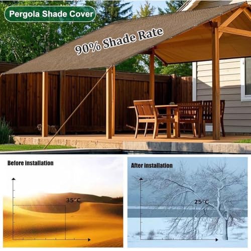 90% Shade Cloth for Greenhouses, Patios & Dog Kennels - Sunblock Mesh Tarp for Outdoor Plants & Pergolas - Sizes: 1x4m, 2x6m, 4x7m, 6x10m, 8x12m (2mx3.0m)