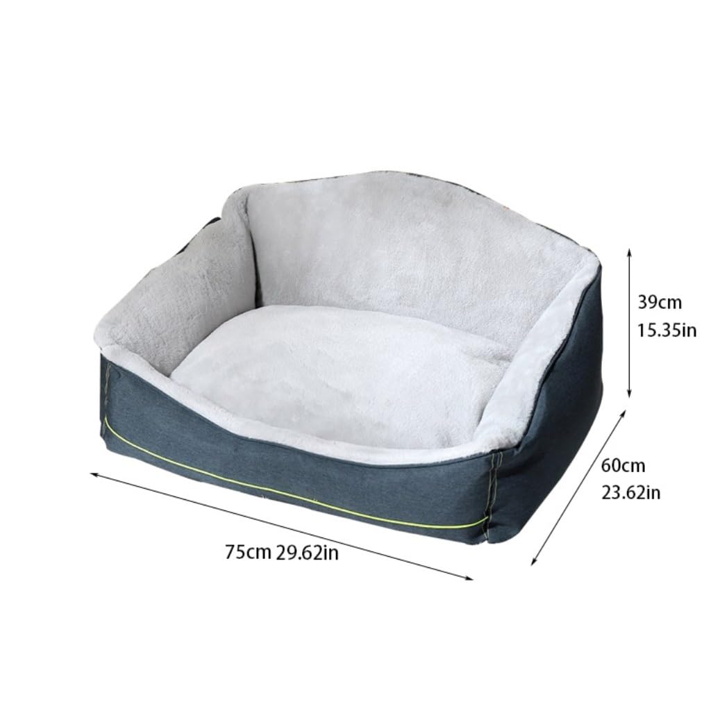 ALLC Dog Bed Kennel Autumn and Winter Soft Warm Large Dog Detachable Washable Dog Mattress Sofa Pet Supplies Cozy Sleeping Pet Bed for Cat and Dog (Color : One Color, Size : 75cm*60cm*39cm)