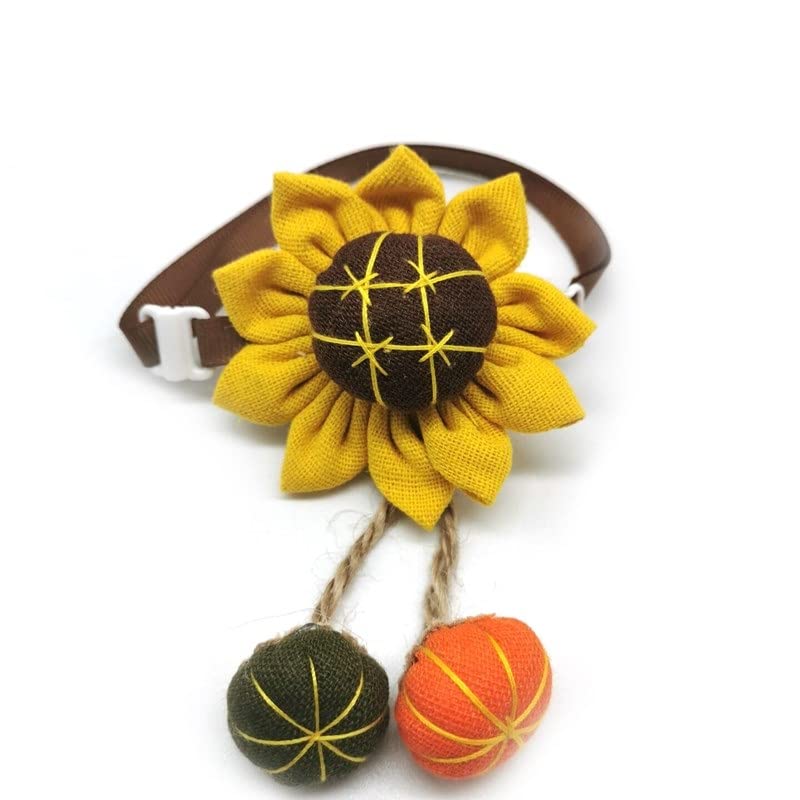 50/100pcs Thanksgiving Pet Products Dog Bow Ties Sunflower Bowties Collar Small Holiday Grooming Supplies