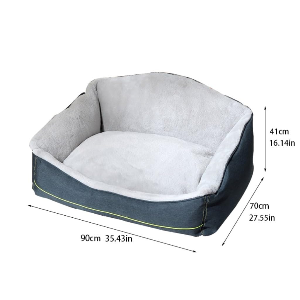 ALLC Dog Bed Kennel Autumn and Winter Soft Warm Large Dog Detachable Washable Dog Mattress Sofa Pet Supplies Cozy Sleeping Pet Bed for Cat and Dog (Color : One Color, Size : 90cm*70cm*41cm)