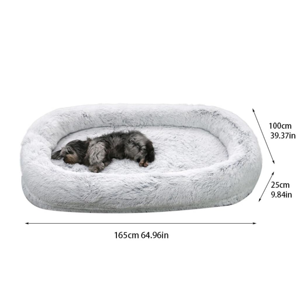 ALLC Dog Bed Creative Kennel Winter Warm Removable and Washable Large Sponge Mat Human Sleeping Mat Pet Supplies Cozy Sleeping Pet Bed for Cat and Dog (Color : Khaki, Size : 165 * 100 * 25cm)