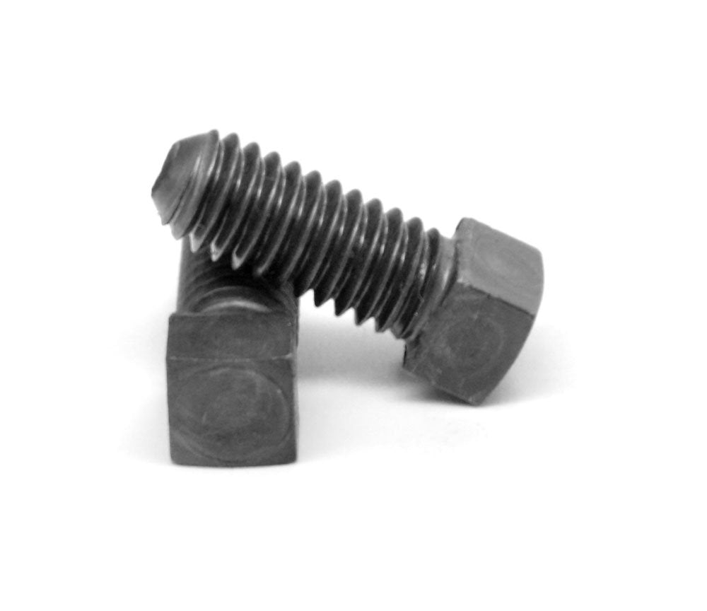 1/2"-13 x 1 (FT) Coarse Thread Square Head Set Screw Half Dog Point Low Carbon Steel Case Hardened Plain Finish Pk 600
