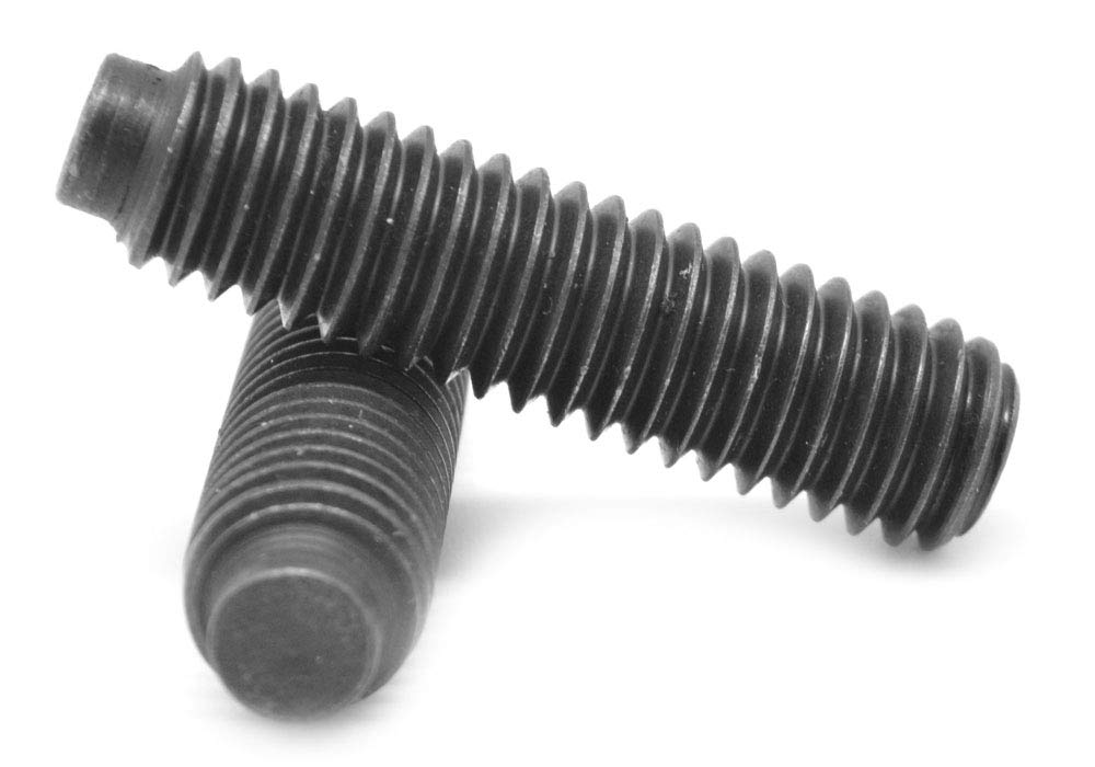 3/8"-24 x 7/8" Fine Thread Socket Set Screw Half Dog Point Alloy Steel Black Oxide Pk 1250