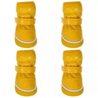 4pcs/Set Winter Pet Dog Shoes Small Warm Fleece Puppy Soft Supplies(D,Size 3)