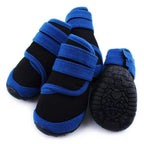 4pcs/Set Dog Boots Waterproof Shoes for Dogs with Rugged Anti-Slip Sole for Small Medium Large Dog Outdoor Pet Supplies (Color : Red Size : M Code) (Blue L Code)