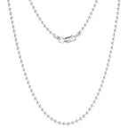 3 Sizes Plain Sterling Silver Dog Tag Necklace for Men & Women Polished Finish Nickel Free Italy Available with or Without Chain