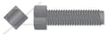 (1000 pcs) 5/16"-18 X 2-1/4", Set Screws, Square Head, Half-Dog Point, Steel