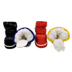 4pcs/Set Winter Pet Dog Shoes Small Warm Fleece Puppy Soft Supplies(D,Size 3)