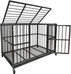 54" Heavy Duty Dog Crate, Indestructible Kennel for Giant Dogs