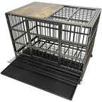 54" Heavy Duty Dog Crate, Indestructible Kennel for Giant Dogs