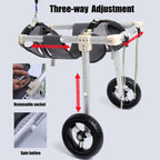 2 Tires Dog Wheelchair for Pet Mobility, Light Weight Dog Walk Support Leg Brace Adjustable, Large Medium Small Pets Wheel Chair for Hip Support(Size XXL)