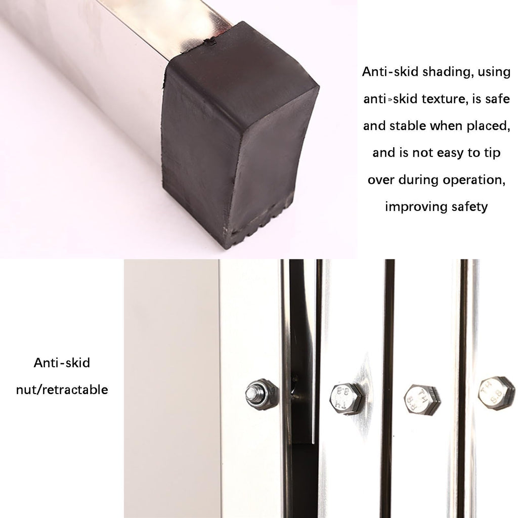 Adjustable Retractable Pet Safety Guardrail - Durable Stainless Steel Traffic Barrier for Garages, Schools, Shopping Malls, Outdoor Use - Secure Your Pets & Enhance Safety