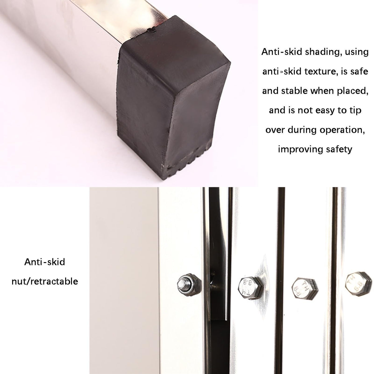 Adjustable Retractable Pet Safety Guardrail - Durable Stainless Steel Traffic Barrier for Garages, Schools, Shopping Malls, Outdoor Use - Secure Your Pets & Enhance Safety