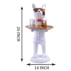 ADI_Crafts Cool Dog Showpiece with Plate for Home Décor Item | Kitchen,Bedroom,Office,Dinning Table Decorative Item -09