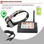 2in1 Wireless Dog Fence Electric Pet Training Containment System, Safe Effective, Adjustable Control Range & Display Distance,for Small,Medium,Large Dogs with Waterproof Rechargeable Receiver Collars,