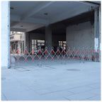 Adjustable Stainless Steel Expandable Safety Gate - Mobile Barrier for Parks, Garages & Hospitals - 1.3x4m Traffic Control Solution for Crowd Management