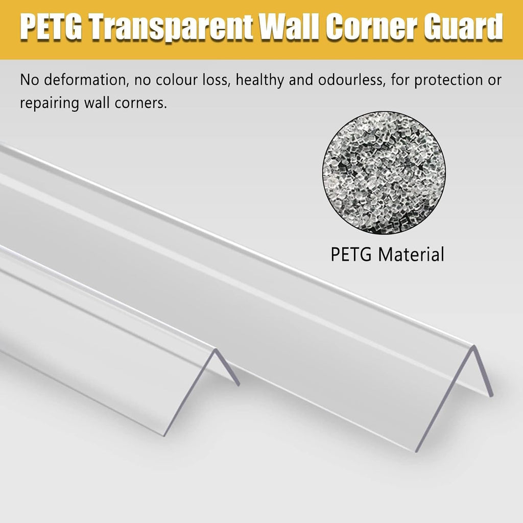 8ft Self-Adhesive Wall Corner Protector, 90° Edge Molding Bumper