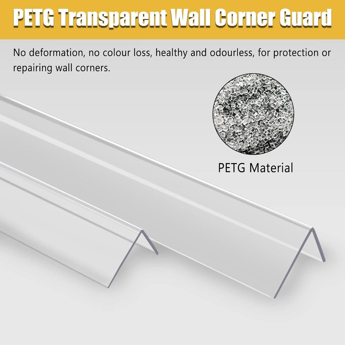 8ft Self-Adhesive Wall Corner Protector, 90° Edge Molding Bumper