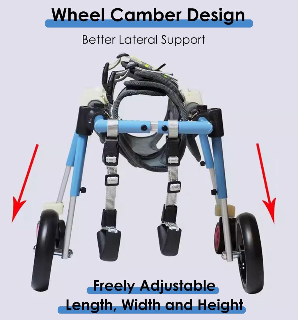4-Wheel Dog Wheelchair for Large Dogs – Comfortable Full Support Mobility Cart for Aging, Disabled, Injured, or Arthritic Pets – Ideal for Sheep & Goats (X-Large)