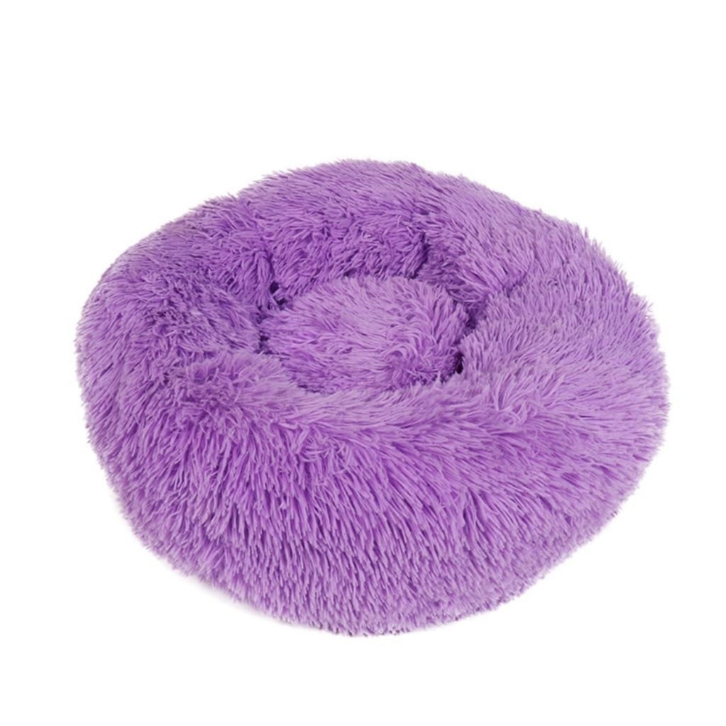 ALLC Dog Bed Dog Kennel Cat Nest Plush Round Autumn and Winter Pet Supplies Sofa Pet Nest Bed Dog Mat Cat Mat Cozy Sleeping Pet Bed for Cat and Dog (Color : Black, Size : Large)