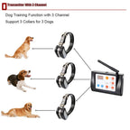 2in1 Wireless Dog Fence Electric Pet Training Containment System, Safe Effective, Adjustable Control Range & Display Distance,for Small,Medium,Large Dogs with Waterproof Rechargeable Receiver Collars,