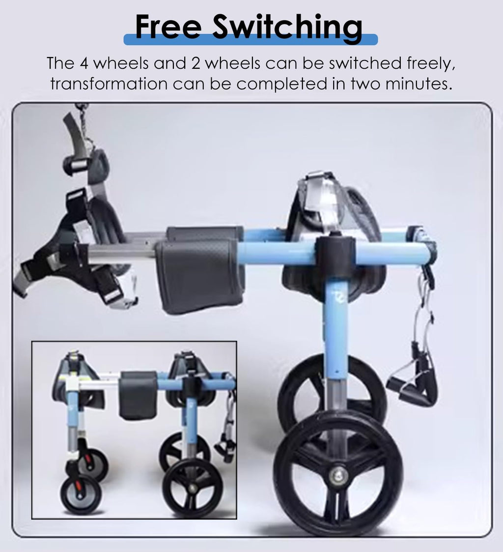 4-Wheel Dog Wheelchair for Large Dogs – Comfortable Full Support Mobility Cart for Aging, Disabled, Injured, or Arthritic Pets – Ideal for Sheep & Goats (X-Large)