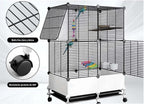 74 * 37 * 139cm Spacious Parrot Cage with Panoramic Views,