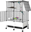 74 * 37 * 139cm Spacious Parrot Cage with Panoramic Views,