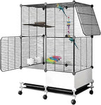 74 * 37 * 139cm Spacious Parrot Cage with Panoramic Views,