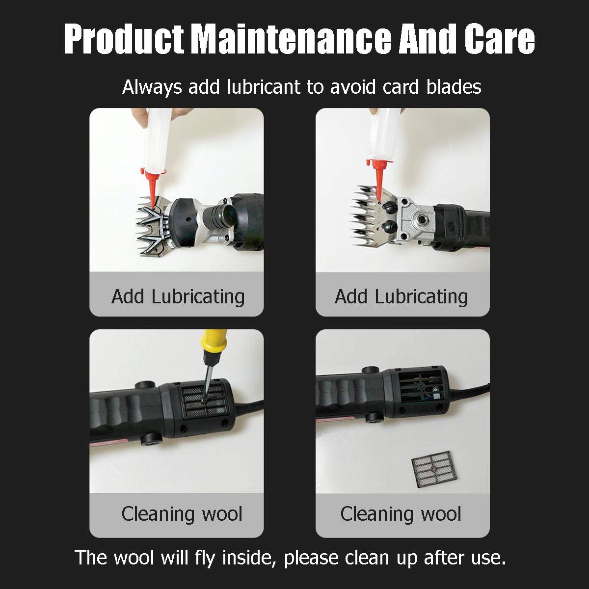 1000W Electric Sheep Pet Hair Clipper Shearing Kit,Shear Wool Cut Goat Pet Animal Shearing Supplies Farm Cut Machine