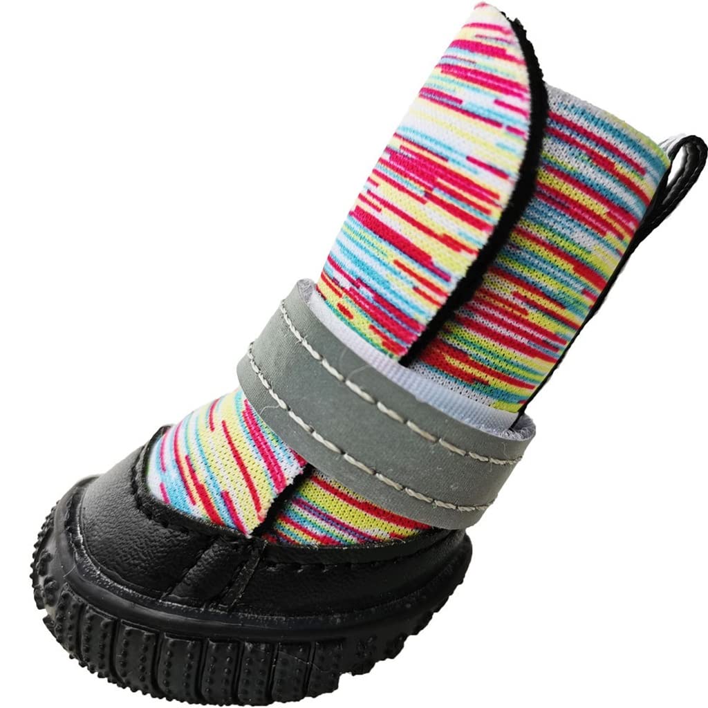 4pcs / Batch Pet Dog Shoes Soft Warm Boots Wear-Resistant Small Medium Dog Pet Supplies (Color : A, Size : Size 4) (A Size 5)
