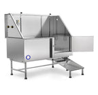 62" Stainless Steel Pet Dog Bath Tub with Faucet (Right door/Left Drain), 62 x 27 x 58"