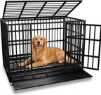 54" Heavy Duty Dog Crate, Indestructible Kennel for Giant Dogs