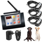 2in1 Wireless Dog Fence Electric Pet Training Containment System, Safe Effective, Adjustable Control Range & Display Distance,for Small,Medium,Large Dogs with Waterproof Rechargeable Receiver Collars,