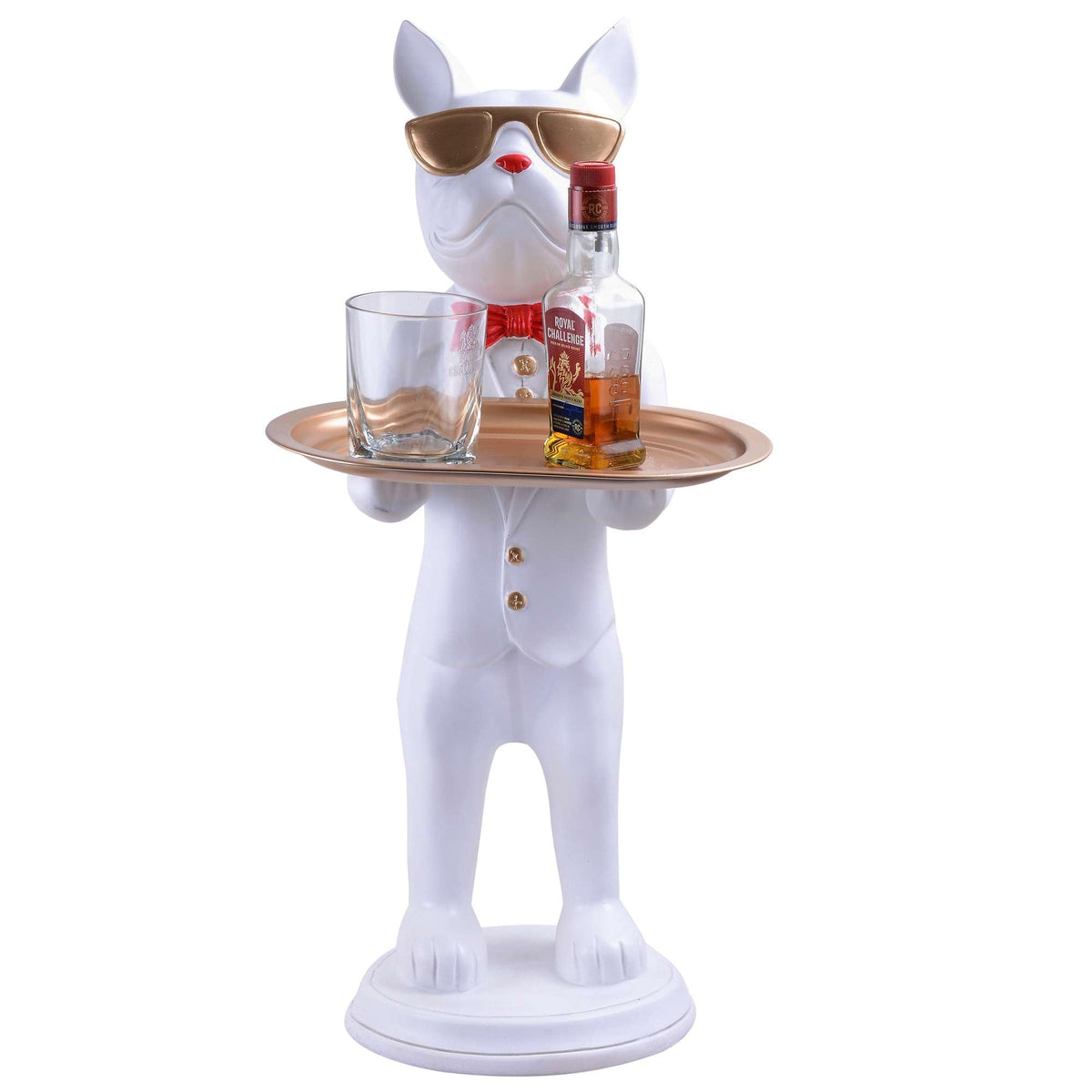 ADI_Crafts Cool Dog Showpiece with Plate for Home Décor Item | Kitchen,Bedroom,Office,Dinning Table Decorative Item -09