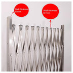 Adjustable Stainless Steel Expandable Gate with Wheels, Retractable Traffic Barrier for Driveway, Flexible Crowd Control Solution, Safe and Durable Barrier System