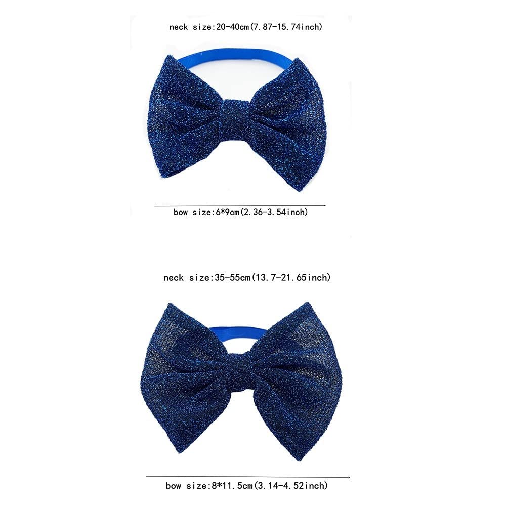 50/100pcs Dog Bow Tie Bling Neckties Supplies Small Middle Large Bowties Adjustable Collar Pet Products Accessories