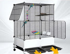 74 * 37 * 139cm Spacious Parrot Cage with Panoramic Views,