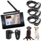 2in1 Wireless Dog Fence Electric Pet Training Containment System, Safe Effective, Adjustable Control Range & Display Distance,for Small,Medium,Large Dogs with Waterproof Rechargeable Receiver Collars,