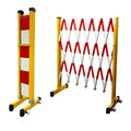 Adjustable 13ft Retractable Metal Barrier with Wheels - Portable Traffic Control Safety Gate for Events, Outdoor Use & Crowd Management Solutions
