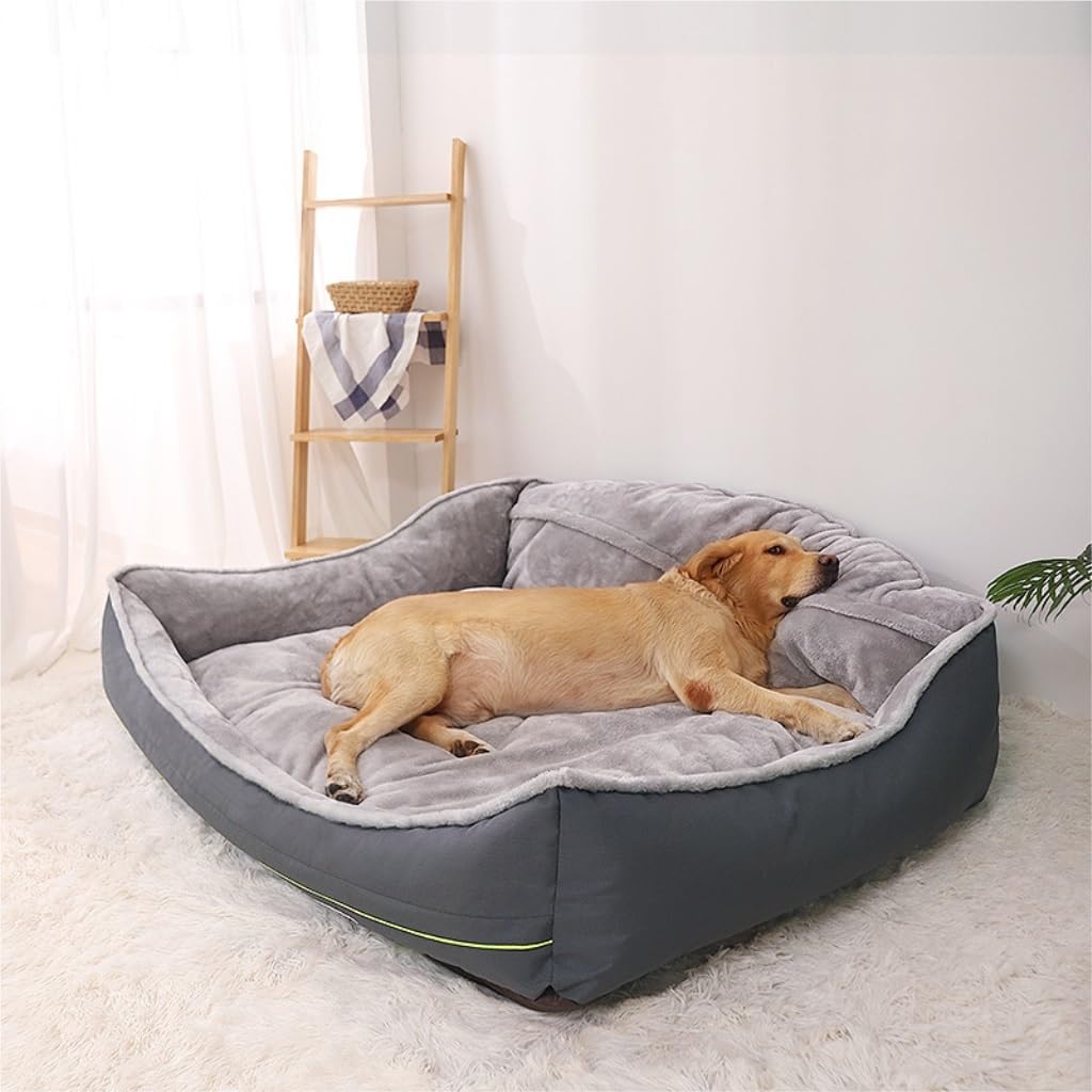 ALLC Dog Bed Kennel Autumn and Winter Soft Warm Large Dog Detachable Washable Dog Mattress Sofa Pet Supplies Cozy Sleeping Pet Bed for Cat and Dog (Color : One Color, Size : 90cm*70cm*41cm)